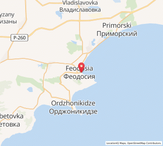 Map of Théodosie, Crimea