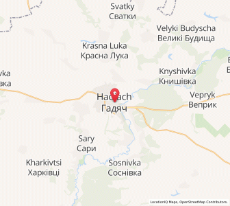 Map of Hadiatch, Poltava