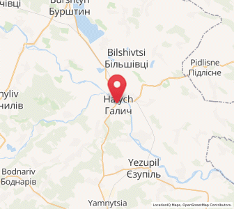 Map of Halytch, Ivano-Frankivsk