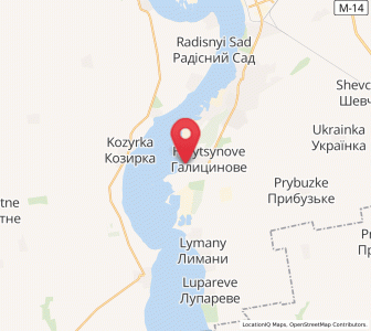 Map of Halytsynové, Mykolaiv