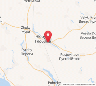 Map of Hlobyné, Poltava