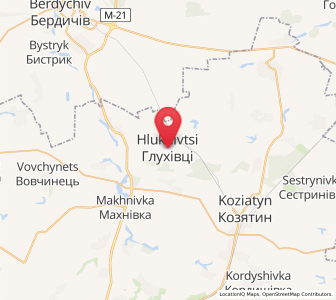 Map of Hloukhivtsi, Vinnytsia