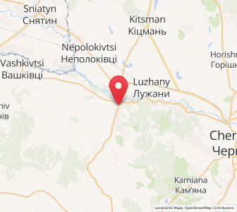 Map of Hlynytsia, Chernivtsi