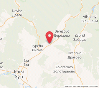 Map of Horinchovo, Transcarpathia