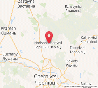Map of Horichni Chérivtsi, Chernivtsi