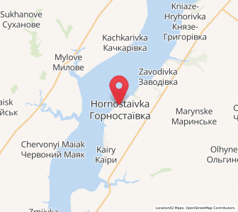 Map of Hornostaïvka, Kherson