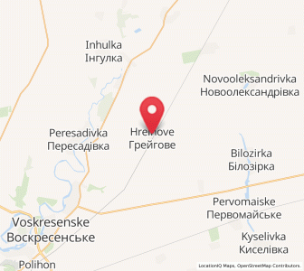 Map of Hréïhové, Mykolaiv