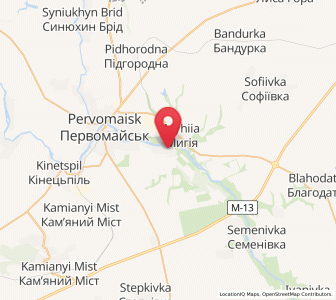 Map of Hrouchivka, Mykolaiv