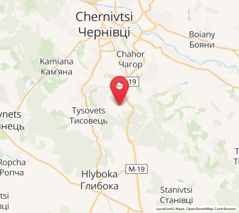 Map of Hrouchivka, Chernivtsi