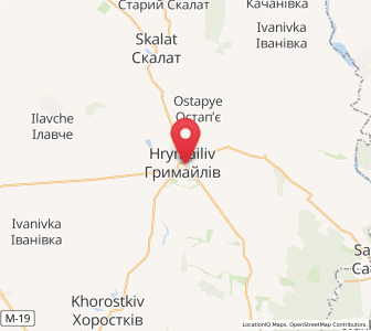 Map of Hrymaïliv, Ternopil