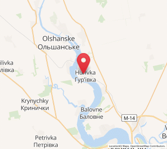Map of Hourïvka, Mykolaiv
