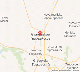 Map of Hvardiïske, Crimea