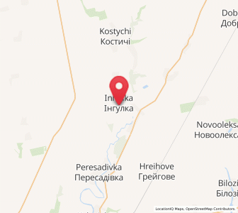 Map of Inhoulka, Mykolaiv