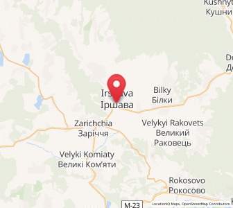 Map of Irchava, Transcarpathia