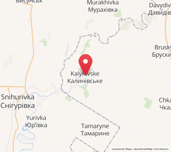 Map of Kalynivské, Kherson