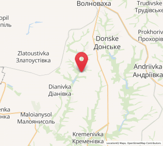Map of Kalynove, Donetsk