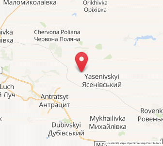 Map of Kamiane, Luhansk