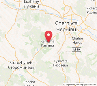 Map of Kamiana, Chernivtsi