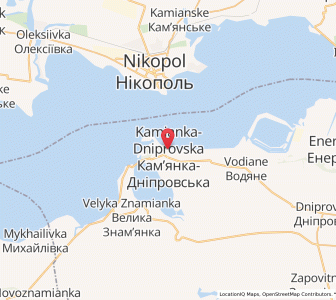 Map of Kamianka-Dniprovska, Zaporizhzhia