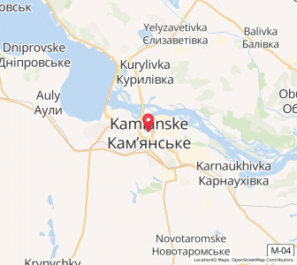 Map of Kamianské, Dnipropetrovsk