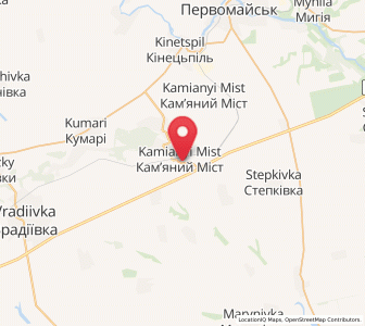 Map of Kamianyï Mist, Mykolaiv