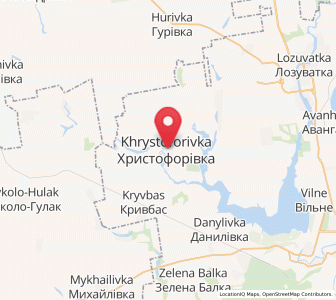 Map of Khrystoforivka, Dnipropetrovsk