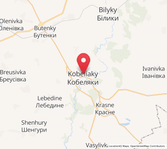 Map of Kobéliaky, Poltava