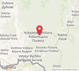 Map of Kobyletska Poliana, Transcarpathia