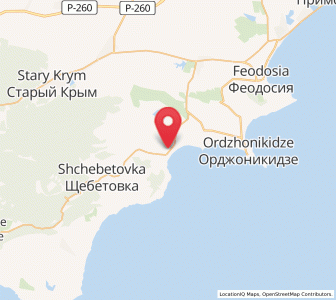 Map of Koktebel, Crimea