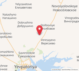 Map of Kol’tsovo, Crimea