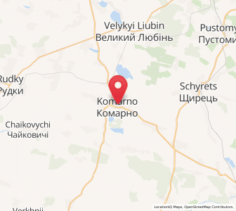 Map of Komarno, Lviv