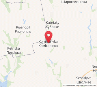 Map of Komissarivka, Mykolaiv