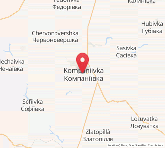 Map of Kompaniïvka, Kirovohrad
