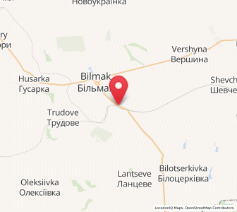 Map of Komych-Zoria, Zaporizhzhia