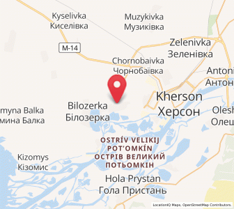 Map of Komychany, Kherson