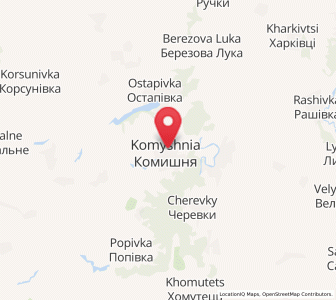 Map of Komychnia, Poltava