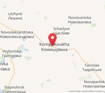 Map of Komychouvakha, Zaporizhzhia