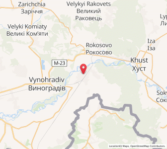 Map of Korolévo, Transcarpathia