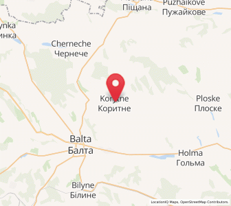 Map of Korytné, Odessa