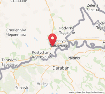 Map of Kochouliany, Chernivtsi