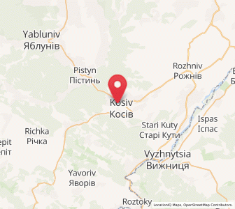 Map of Kossiv, Ivano-Frankivsk