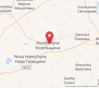 Map of Kozelchtchyna, Poltava