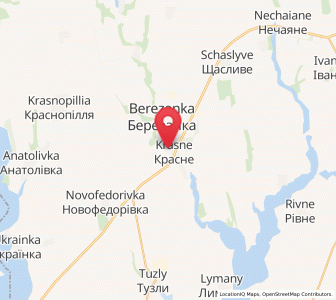 Map of Krasné, Mykolaiv