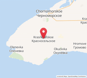 Map of Krasnosel’skoye, Crimea