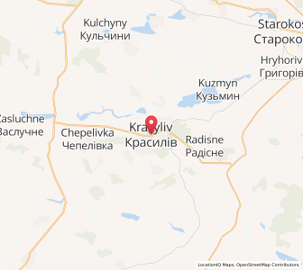 Map of Krassyliv, Khmelnytskyi