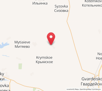 Map of Krayneye, Crimea