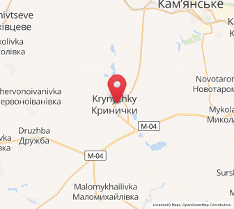 Map of Krynychky, Dnipropetrovsk