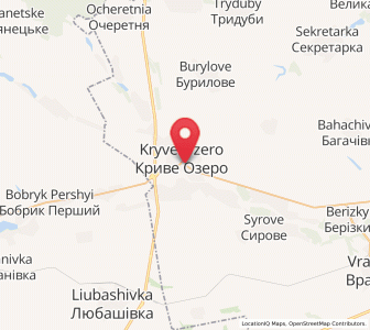 Map of Kryvé Ozéro, Mykolaiv