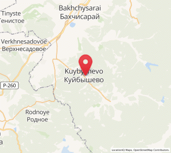 Map of Kuibyshevo, Crimea