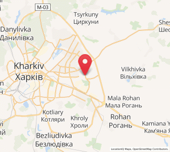 Map of Kulynychi, Kharkiv